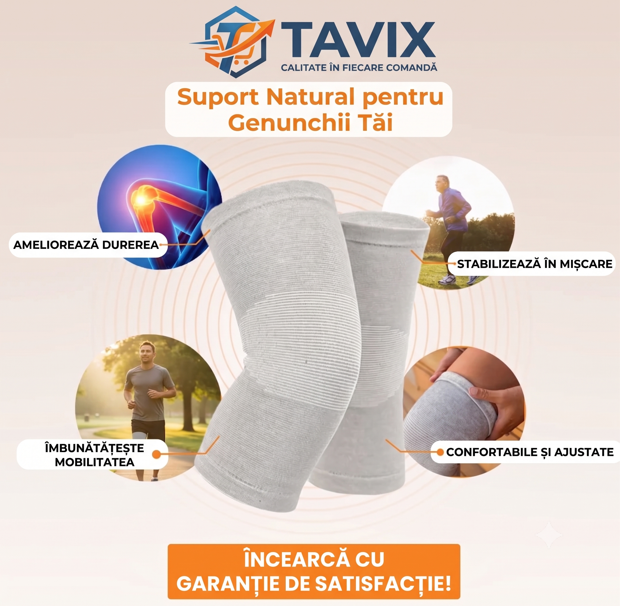 Genunchiera Ortopedica din Bambus